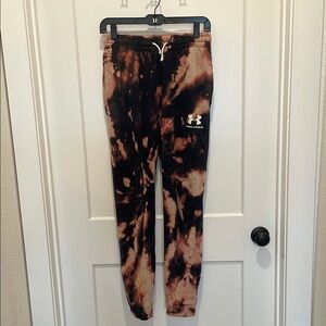 Under Armour Tie-Dye Joggers - Black and Orange
